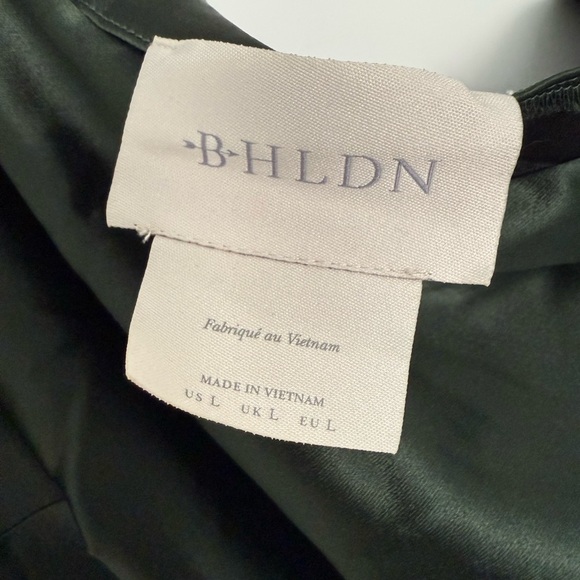 BHLDN Elegant Green One-Shoulder Dress - Picture 5 of 6
